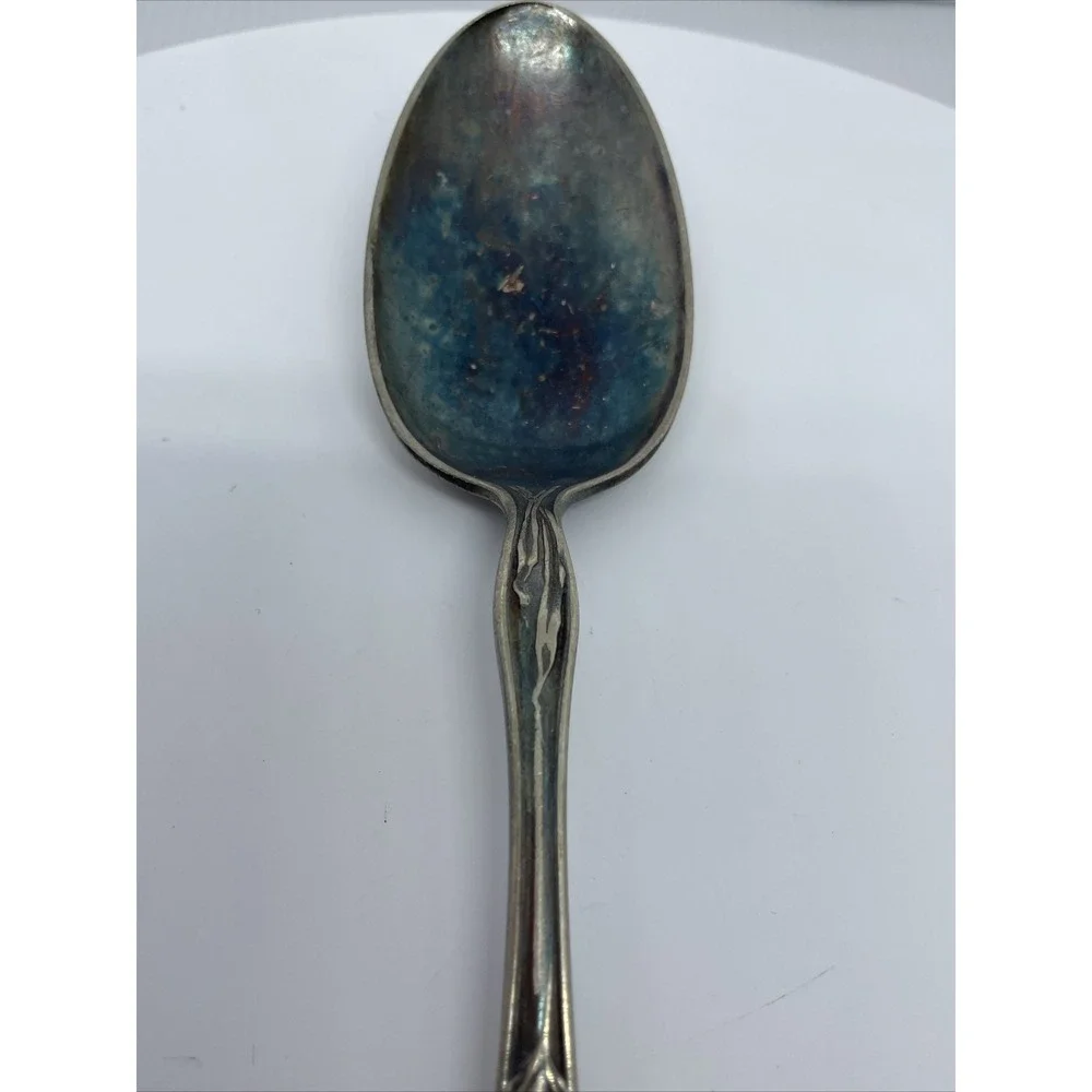 Vintage Wallace Antique Sterling Silver Plated Serving Spoon 71/4